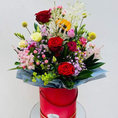 Sweet Romance - A bouquet of mixed beautiful roses is sure to create a lasting impression.